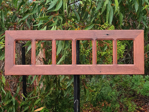 Rustic timber picture frame in for 6 photos in Australian recycled redgum hardwood hand crafted at WombatFrames