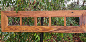 Photo frame made in recycled Australian wood with 5 openings in a row for your favourite pictures