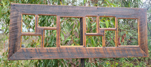 Salvaged Recycled Timber Multi Photo Frame with 10 Opening spaces for pictures