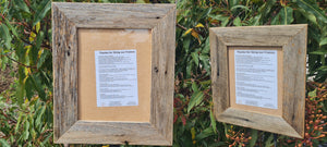 Fence paling picture frames