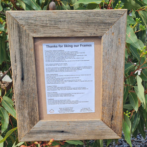 Old fence paling photo frame