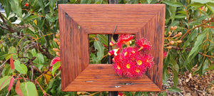 Rustic timber photo frame from recycled red gum timber