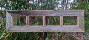 4 opening picture frame in rustic grey timber, a popular rustic beach look  for photos and artworks