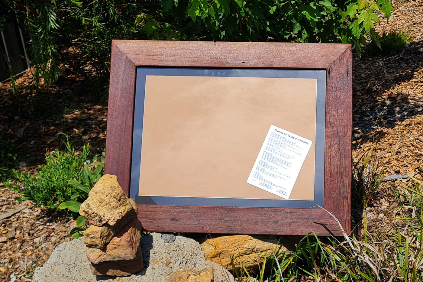 Single Recycled Timber Photo Frames with Black Matt Board Insert