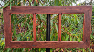 Multi opening picture frame created at Wombat Frames with Australian red gum wood. Rustic stunning frame with nail holes