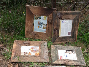 Custom picture frames from old fence palings rustic recycled timber wide picture frames in any size at WombatFrames