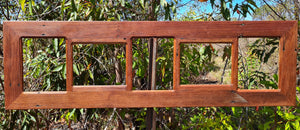 Rustic wooden photo frame for 5 pictures made in recycled Australian red gum at WombatFrames