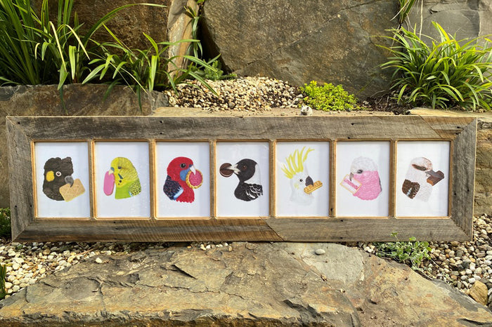 7 Opening Multi Photo Frame made using Australian Recycled Timbers