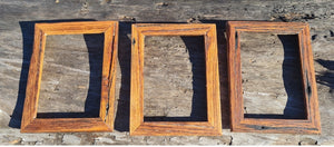 2cm Narrow Single Recycled Timber Picture Frames using Aussie brown  made at WombatFramesgum