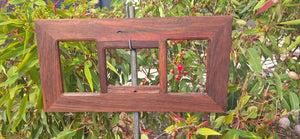 Rustic Recycled Timber 3 Photo opening Multi Picture Frame made in Australia