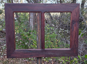 Wooden Picture Frame with 2 photo openings made in recycled Australian timber