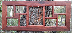 Australian Rustic Timber Picture Frame made out of Recycled Redgum with 9 openings