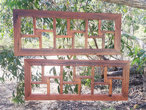 12 opening multi collage family photo frames in Brown Gum and Red Gum handcrafted in Australia in Recycled Timber