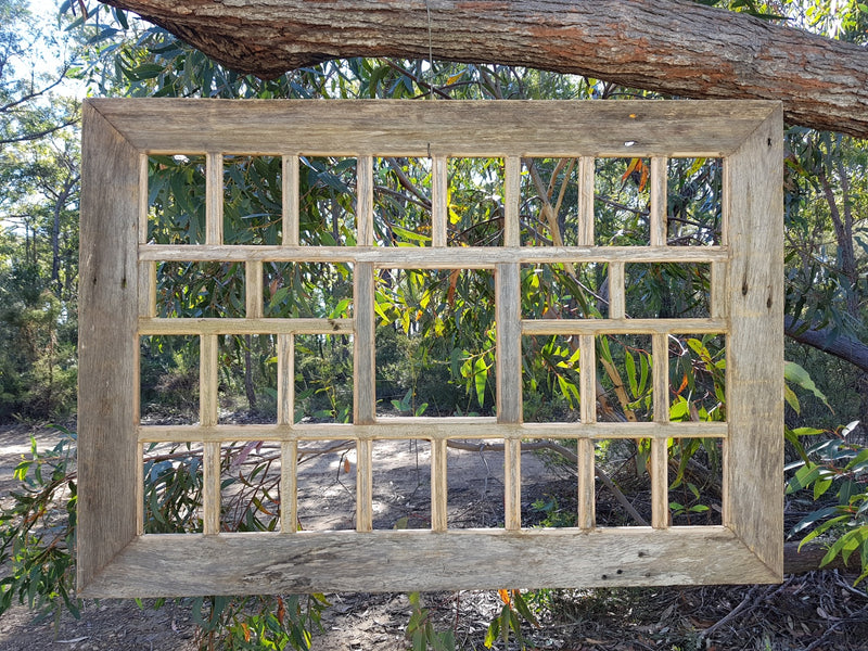 Large wooden Collage Picture frame for 27 photos recycled Australian t