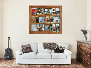 Family photo frames made out of Australian recycled native timbers for 30 pictures