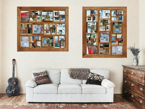 Gallery Photo Frames Australian Multi Collage 30 pictures made with Eco Friendly Recycled Timber here in brown gum
