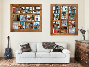 Custom made multi size photo collage frame in Eco friendly Recycled Australian Timbers