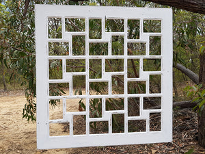 White Multi Picture Frame made to order using Salvaged Timbers at Wombat Frames