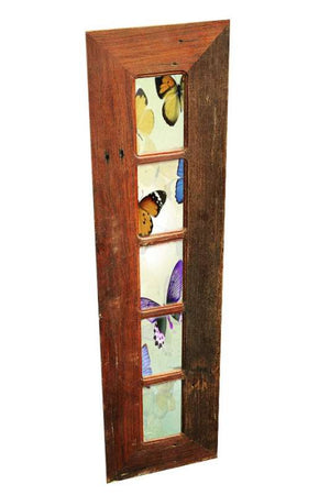 Wooden multi picture frame for 5 photos or artworks made in Australian recycled timber