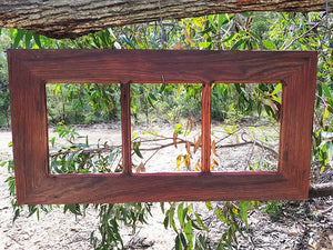 Recycled Timber Redgum 3 opening multi collage photo frames hand made at WombatFrames
