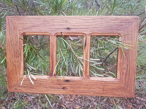 Australian Brown Gum 3 opening Multi Collage Picture Frame made to order at Wombat Frames