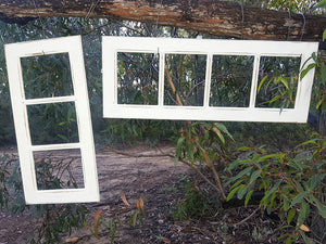 Hand made recycled timber White multi frames made to order at Wombat Frames