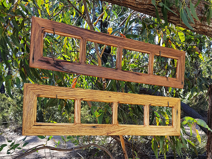 Wooden picture frames for 4 photos made in Australian recycled timbers