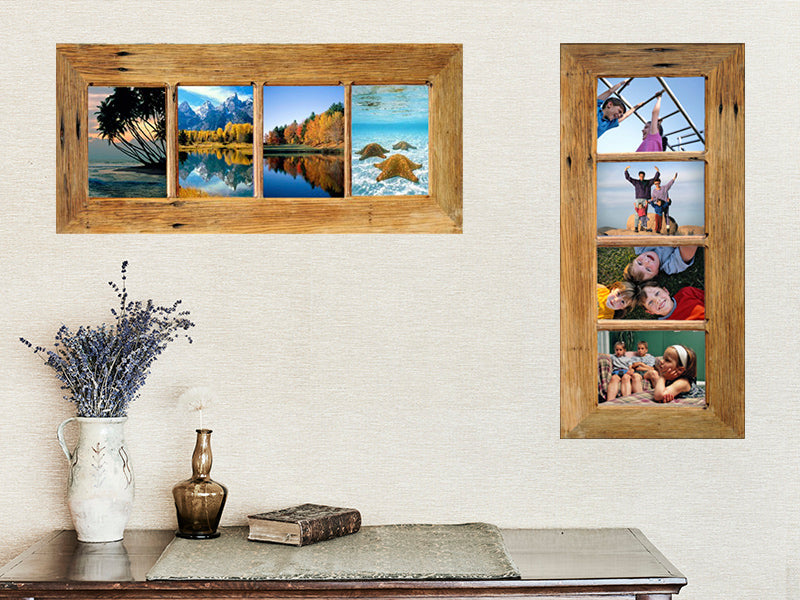 Australian made Recycled Wooden Multi Picture Frame with 4 photos