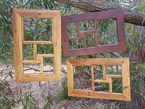Eco Friendly Australian Recycled Timber 5 opening Family Photo Collage Frames at Wombat Frames Australia