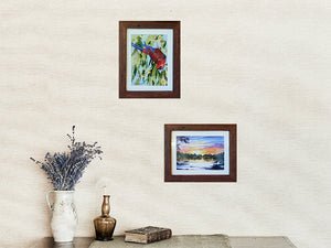 6"x8" picture frames in Australian made recycled timber brown gum hand made at WombatFrames