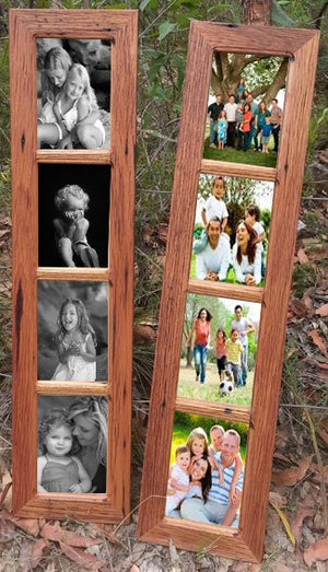 Australian brown gum handmade recycled timber 4 opening window photo frame