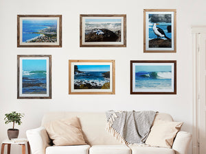 Ocean photography by Mariah Cula in recycled timber photo frames