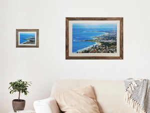 2cm wide single frame collection Australian made recycled timber photo frames with antique white mat