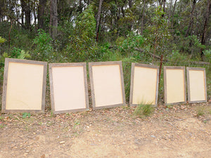 Large Single Recycled Timber Photo frame in Rustic Grey 7cm wide frame. For art and photography different sizes custom made