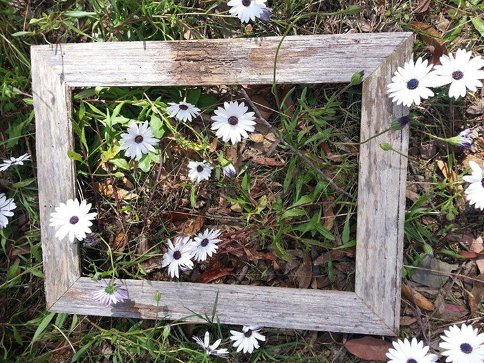7 cm wide Rustic Grey Fence Look Recycled Wood Single Photo Frame