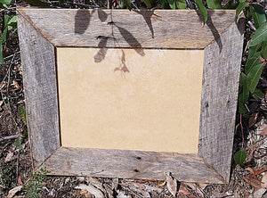 7 cm wide rustic grey fence look recycled wood single photo frame size A4, an Australian gift idea