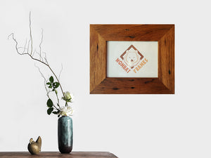 9cm wide Rustic Brown Gum recycled timber single frames made to order in Australia