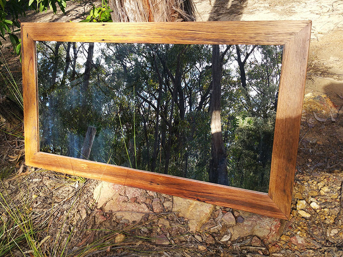 Australian Recycled Timber Brown Gum handcrafted Feature Mirror.