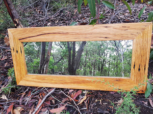 Custom size Brown Gum Eco Friendly made in Australia Mirror stunning recycled timber with grain and nail holes
