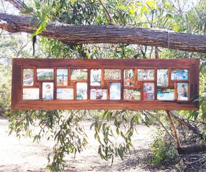 Eco Friendly 20 opening Recycled Timber Multi opening Family Photo Frame Australia