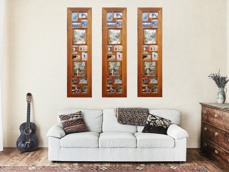 Multi Photo Collage Photo Frame with 14 openings in Aussie timbers