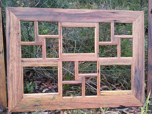 Eco Friendly Recycled Brown gum Picture Frame for 15 Photographs-made-in-Australia