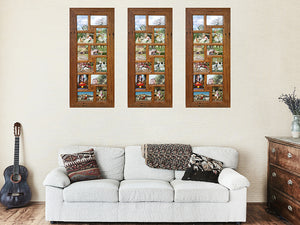 Eco friendly Recycled Timber 12 opening Multi Family Photo Frames made in Australia