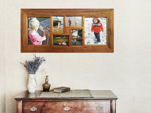 Family Photos 6 opening Eco Friendly Multi Photo Collage Frame made with Australian Recycled Timber