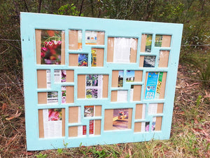 Vintage Blue Multi Picture Frame Australia made with Eco Friendly Recycled Timber
