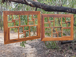 Eco Friendly  Multi Photo frame for 15 pictures Handmade to order Recycled Timber Frames Australia