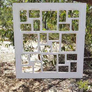 Unique Shabby Chic White wall mounted photo frame hand made at Wombat frames
