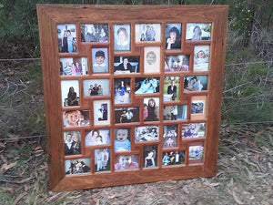 Square Recycled Timber handmade Multi Photo Frame
