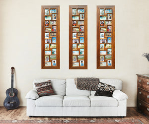 Living Room with 3 Recycled Australian Timber 20 opening Multi Photo Frames Vertical