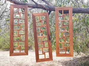 16 opening Recycled timber multi picture frames made in Australia from Recycled Brown Gum Timber